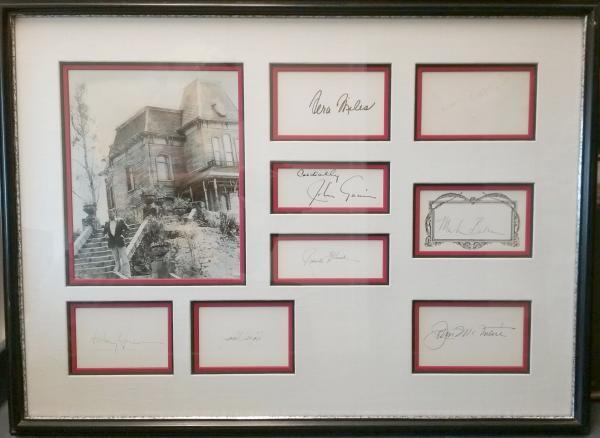 Alfred Hitchcock's 1960 PSYCHO Film AUTHOR & CAST AUTOGRAPHS "Psycho House"
