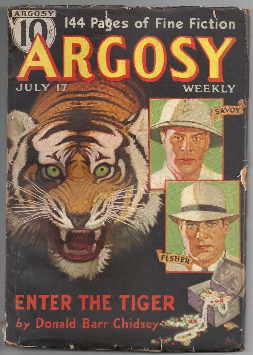 Argosy Jul 17 1937 Belarski cover "Enter the Tiger"; Luke Short
