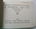 Modern Masters of Etching: H. Rushbury (Number Eighteen) 1928