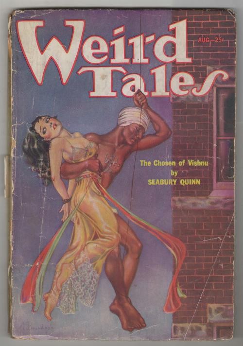 Weird Tales Aug 1933 Brundage GG Bondage Cvr; Jacobi; Quinn - Pulp