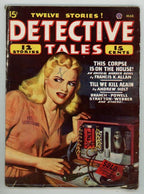 Detective Tales Mar 1947 Blonde GG Defuses Bomb on Cover