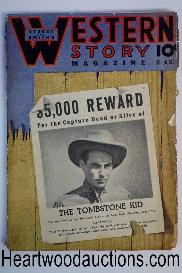 Western Story Jan 28, 1939  Tombstone Kid Photo cover