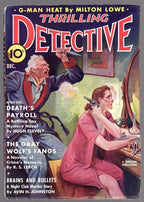 Thrilling Detective Dec 1938 Gun Attack Cvr, Hugh Clevely - Pulp
