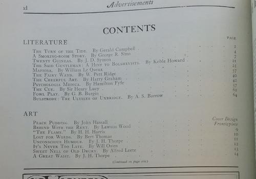 Printers' Pie 1919 (John Hassall Cover Art)