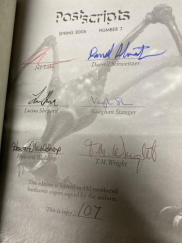 Postscripts: The A to Z of Fantastic Fiction Summer 2006 Num. 7 Signed