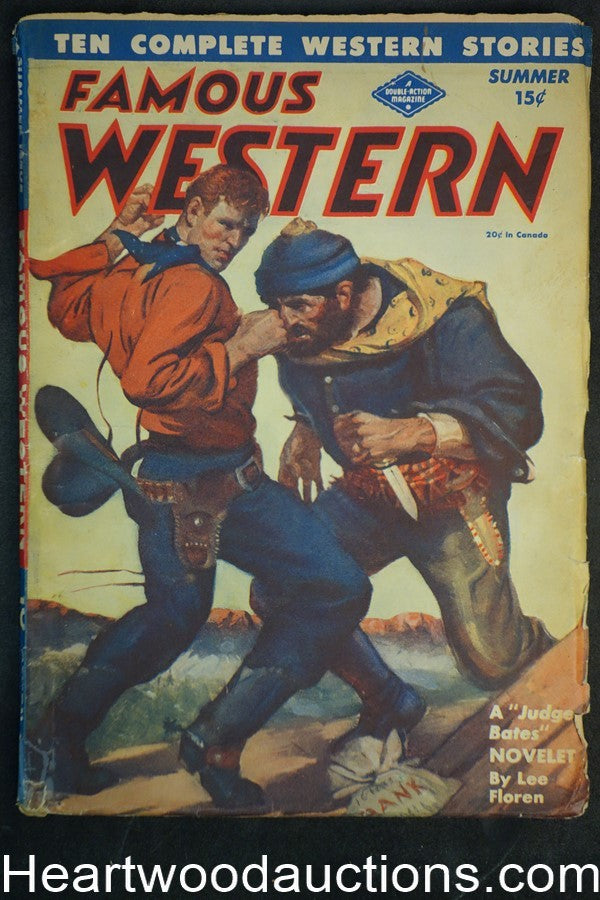 Famous Western Summer 1945 He-Man Fight Cover