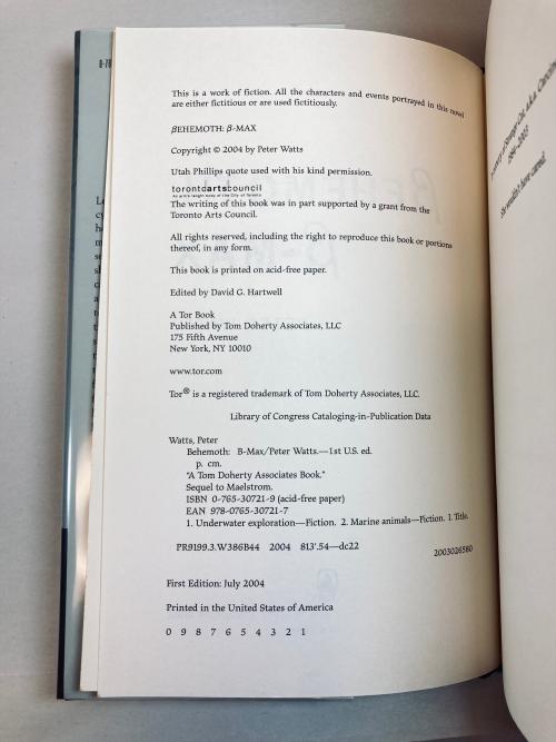Behemoth: B-Max by Peter Watts (First Edition)