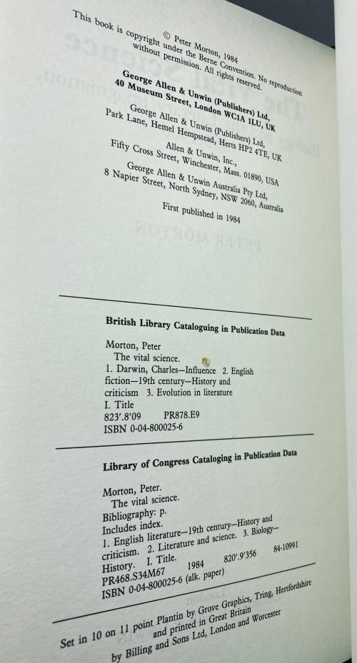 The Vital Science by Peter Morton (First Edition)