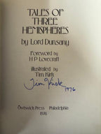 Tales of Three Hemispheres by Lord Dunsany (First Thus) Signed