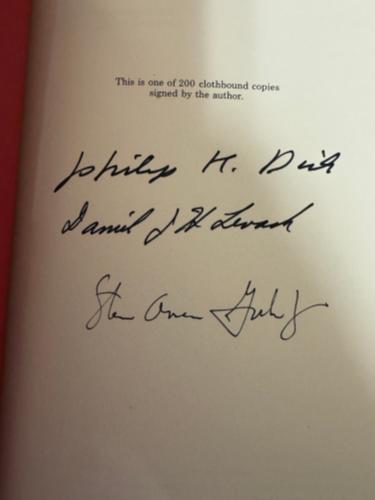 PKD: A Philip K. Dick Bibliography by D.J.H. Levack (First LTD) Signed
