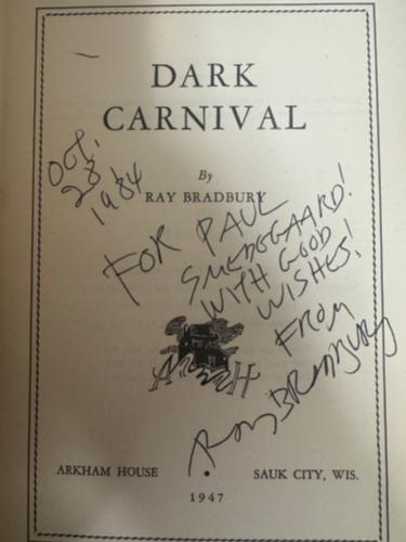 Dark Carnival by Ray Bradbury (First Edition) Signed by Ray Bradbury