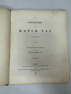 The Adventures of Hatim Tai by Duncan Forbes (First Edition)