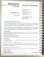 Profiles in History Catalog 23 Fall 1994 (Scrapbook of Movie Stars) by Joseph M. Maddalena