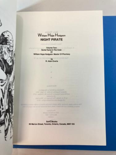 William Hope Hodgson NIGHT PIRATE: Vol 1 & Vol 2 (Limited) by Joseph Bell Signed