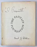 "I Bequeath" The Fantasy Foundation by Forrest J. Ackerman