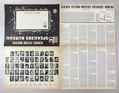 Science Fiction Writers Speakers Bureau by Harvey L. Bilker