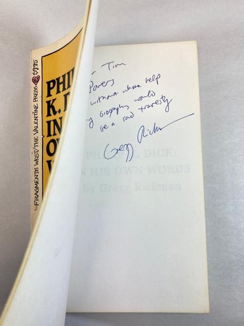 Philip K. Dick: In His Own Words (1st & 2nd) / The Last Testament / To the High Castle Signed