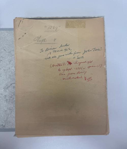 12-87 by John Taine (Eric Temple Bell), Original Manuscript 1934