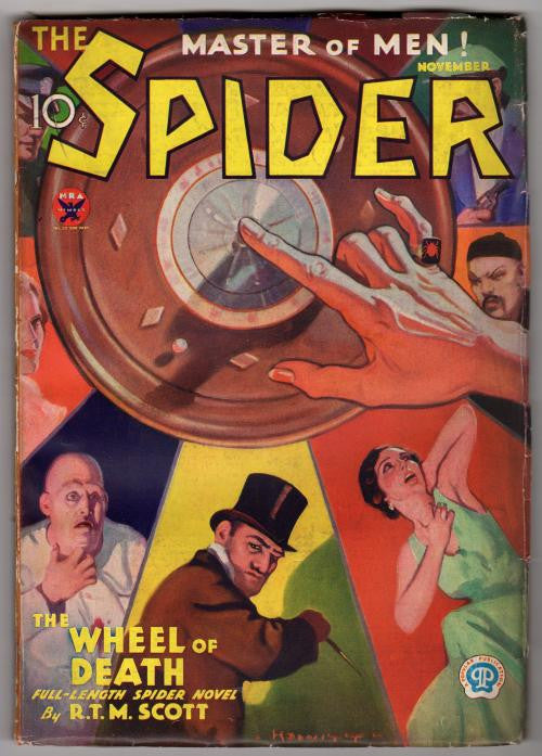 The Spider Nov 1933 SECOND ISSUE  Baumhofer Cvr - Pulp