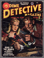 Dime Detective Feb 1947 John D MacDonald , Robert Stanley Cvr, - Pulp