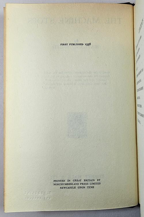 The Machine Stops by Wayland Smith (First Edition) Scarce