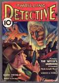 Thrilling Detective May 1934 Witch horror Cvr McCulley Green Ghost - Pulp