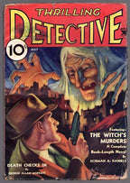 Thrilling Detective May 1934 Witch horror Cvr McCulley Green Ghost - Pulp