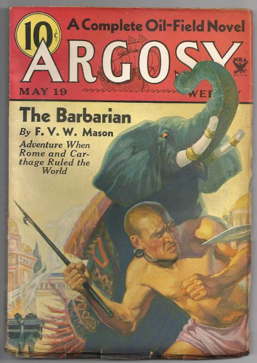 Argosy May 19 1934 "The Barbarian" by F. V. W. Mason