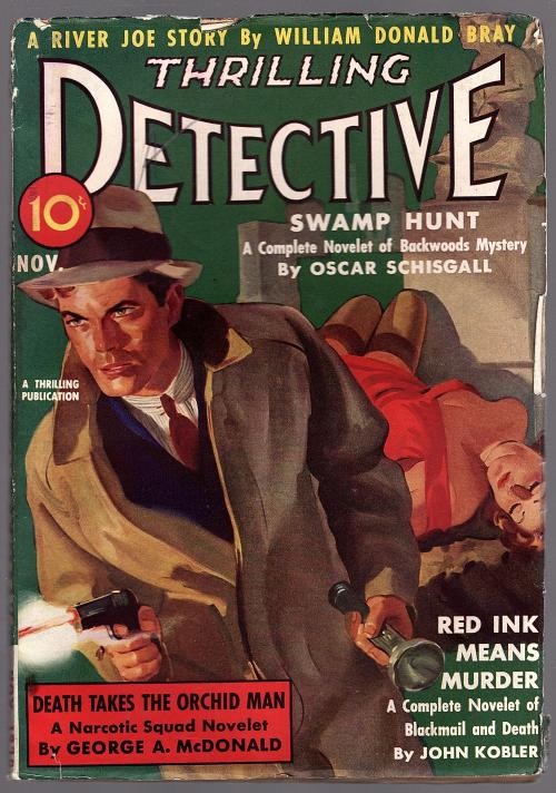 Thrilling Detective November 1938 GGA Cvr, George A. McDonald - Pulp