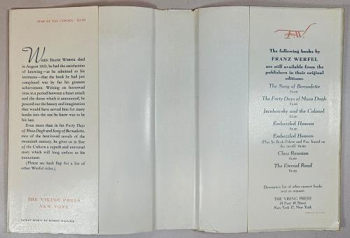 Star of the Unborn by Franz Werfel (First Edition) Rare
