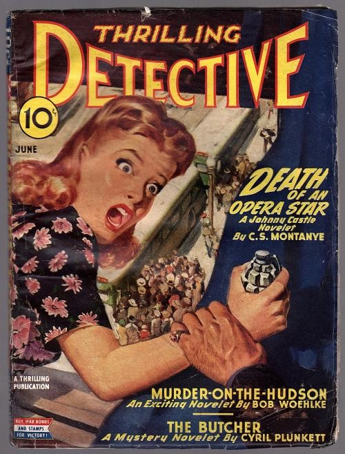 Thrilling Detective Jun 1945 Grenade Cvr, C.S. Montanye - Pulp