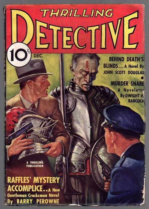 Thrilling Detective Dec 1935 Dead Knight Cvr, Barry Perowne - Pulp