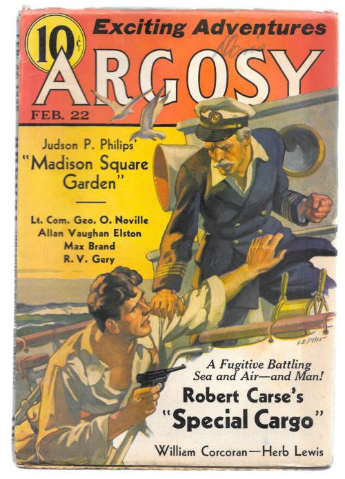 Argosy Feb 22 1936 V. E. Pyles Cvr; Max Brand; Judson P. Philips Pulp