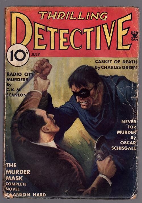 Thrilling Detective Jul 1935 Last App. of Green Ghost, McCulley - Pulp