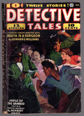 Detective Tales Oct 1937 Wild Weird Menace Skull Cover - Pulp