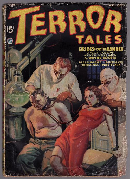 Terror Tales Sep - Oct 1936 Mad Doctor Bondage Cvr, Wayne Rogers - Pulp