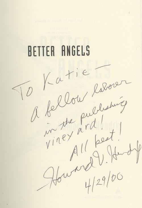 Better Angels by Howard v. Hendrix Signed