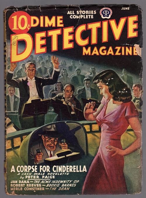 Dime Detective Jun 1942 DeSoto Orchestra cover, Robert Reeves - Pulp