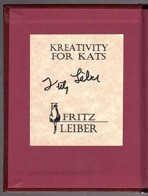 Kreativity for Kats by Fritz Leiber (First Edition) Signed