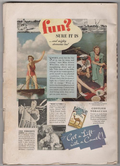 Argosy Aug 7 1937 V. E. Piles Cvr; Donald B. Chidsey; Theodore Roscoe; Luke S...