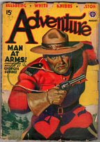 Adventure Aug 1939 Wills Mountie Cvr; Luke Short; Allan V. Elston; Georges Su...