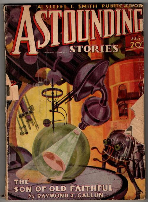 Astounding Jul 1935 Howard V. Brown Cvr; Gallun cover story; Trimmed