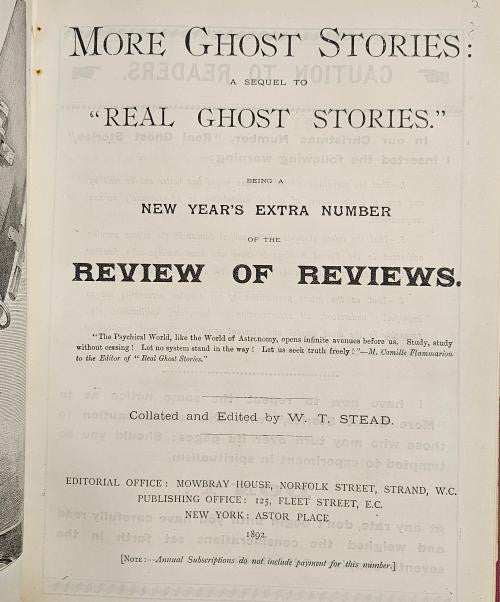 Real Ghost Stories by W.T. Stead