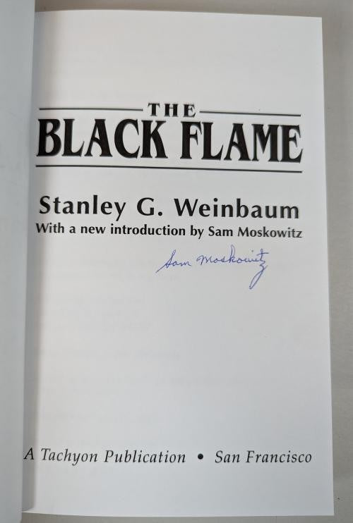The Black Flame by Stanley Weinbaum (First Edition) Limited Signed