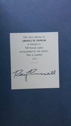 Absolute Power by Ray Russell (First Edition) Limited Signed Copy #242