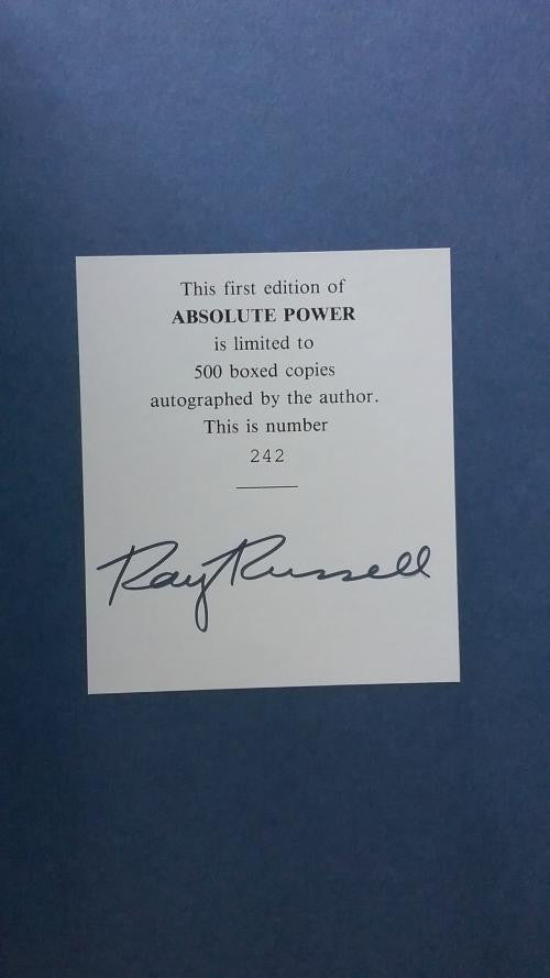 Absolute Power by Ray Russell (First Edition) Limited Signed Copy #242