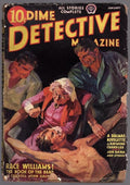 Dime Detective Jan 1938 Raymond Chandler Red Wind, Classic Baumhofer Cvr - Pulp