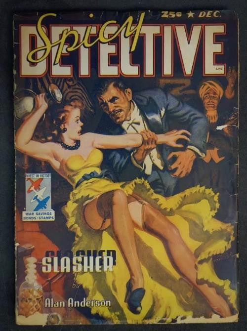Spicy Detective Dec 1942 Allen Anderson GGA Cvr Robert L Bellem - Pulp