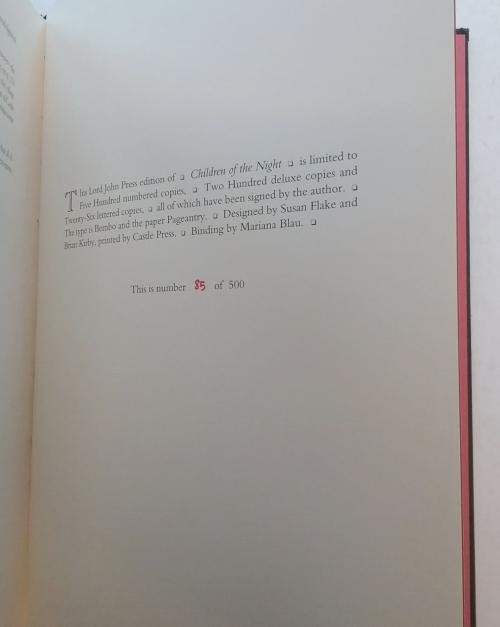 Children of the Night by Dan Simmons (Limited Edition) Signed