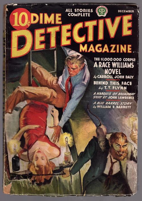 Dime Detective Dec 1937 Carroll John Daly- Race Williams - Pulp